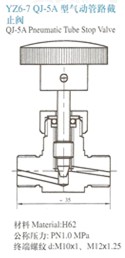YZ6-7气动管路截止阀